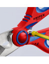 Knipex Ножици за рязане на кабел и кримпване, хромирани, синьо-червена ръкохватка 160мм,  - K950510SB - 11