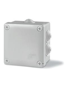 Scame Кутия 100х100х50мм IP55, UV, 6 кабелни мембрани за PG21, затваряне с винт, серия Cubox - 689.004 - Цена | LEDs4economy