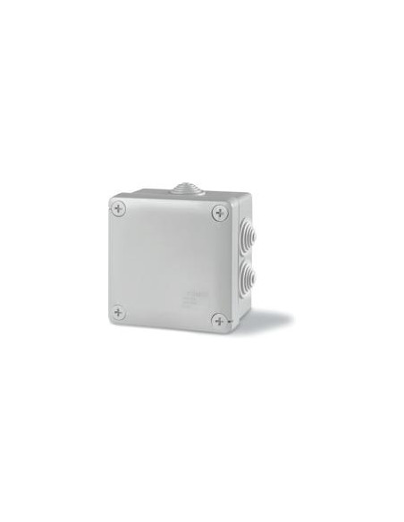 Кутия 100х100х50мм IP55, UV, 6 кабелни мембрани за PG21, затваряне с винт, серия Cubox Scame