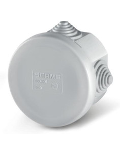 Scame Кутия ф65х40мм IP55, UV, 4 кабелни мембрани за PG16, затваряне на клик, new, серия Cubox - 680.001 - Цена | LEDs4economy