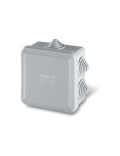 Scame Кутия 80х80x40мм IP55, UV, 6 кабелни мембрани за PG16, затваряне на клик, new, серия Cubox - 680.003 - Цена | LEDs4economy
