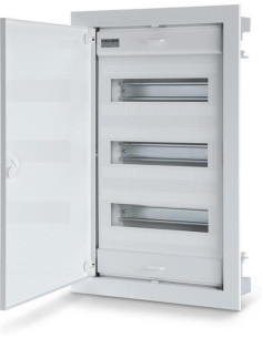 Scame Табло за СКРИТ монтаж 3х12+6 DIN модула с метална плътна врата 568x368x90 - 677.3036.2 - Цена | LEDs4economy
