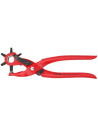 Knipex Щанца за кожа, червено-фосфатирана, ръкохватка 220мм, с фиксатор,  - K9070220