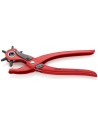 Knipex Щанца за кожа, червено-фосфатирана, ръкохватка 220мм, с фиксатор,  - K9070220 - 2