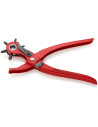 Knipex Щанца за кожа, червено-фосфатирана, ръкохватка 220мм, с фиксатор,  - K9070220 - 3