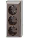 GAO Контакт шуко ТРОЕН 16A КАФЯВ открит монтаж IP20 - 0510089777H - Цена | LEDs4economy