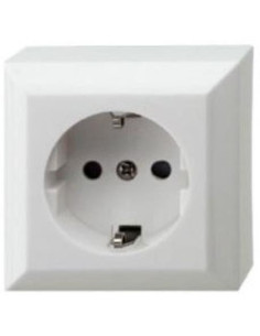 GAO Контакт шуко ЕДИНИЧЕН 16A бял открит монтаж IP20 - 0310H - Цена | LEDs4economy
