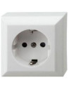 GAO Контакт шуко ЕДИНИЧЕН 16A бял открит монтаж IP20 - 0310H - Цена | LEDs4economy