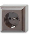 GAO Контакт шуко ЕДИНИЧЕН 16A КАФЯВ открит монтаж IP20 - 0510056777H - Цена | LEDs4economy