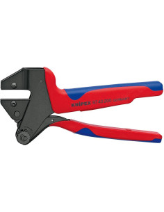 Knipex Клещи за кримпване на кабелни накрайници CrimpSystem, без челюсти, синьо-червена ръкохватка 200мм, с пружина, - K9743200 