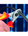Knipex Ножици за рязане на кабел до 50мм2, хромирани, VDE 1000V жълто-червена ръкохватка 165мм,  - K9516165 - 4