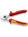 Knipex Ножици за рязане на кабел до 50мм2, хромирани, VDE 1000V жълто-червена ръкохватка 165мм,  - K9516165 - 6