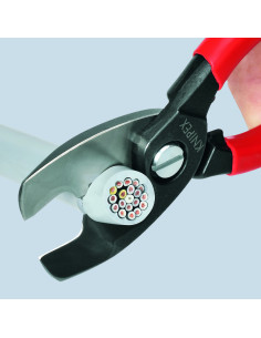 Knipex Ножици за рязане на кабел до 70мм2, червена ръкохватка 200мм, - K9511200 - Цена | LEDs4economy 2