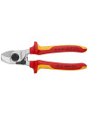 Knipex Ножици за рязане на кабел до 50мм2, хромирани, VDE 1000V жълто-червена ръкохватка 165мм, с фиксатор,  - K9526165 - 4