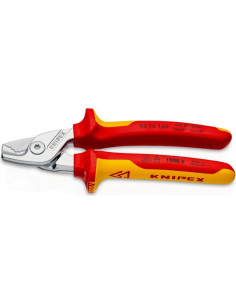 Knipex Ножици за рязане на кабел до 50мм2 StepCut, хромирани, VDE 1000V жълто-червена ръкохватка 160мм, - K9516160 - Цена | LEDs 2