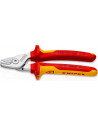 Knipex Ножици за рязане на кабел до 50мм2 StepCut, хромирани, VDE 1000V жълто-червена ръкохватка 160мм,  - K9516160 - 2