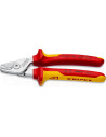 Knipex Ножици за рязане на кабел до 50мм2 StepCut, хромирани, VDE 1000V жълто-червена ръкохватка 160мм,  - K9516160 - 8