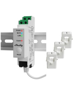 Shelly Трифазен Smart мерител 3х 120A за DIN монтаж Shelly PRO 3EM - 268100S - Цена | LEDs4economy