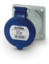Scame Промишлен контакт 2P+Е 32A 230V IP54 ПРАВ серия Optima панелен монтаж 75х75мм - 423.3263 - Цена | LEDs4economy