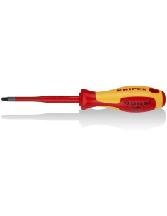 Knipex Отвертка PZ/S 2, VDE 1000V жълто-червена ръкохватка 212мм, - K982502SLS - Цена | LEDs4economy