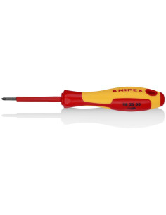 Knipex Отвертка PZ 0, VDE 1000V жълто-червена ръкохватка 162мм, - K982500 - Цена | LEDs4economy