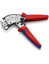 Knipex Клещи с чупеща глава за кримпване на кабелни накрайници 0.14-16мм2 квадрат, хромирани, ръкохватка 240мм, с пружина,  - K9 - 6