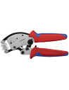 Knipex Клещи с чупеща глава за кримпване на кабелни накрайници 0.14-16мм2 квадрат, хромирани, ръкохватка 240мм, с пружина,  - K9 - 7