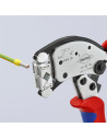 Knipex Клещи с чупеща глава за кримпване на кабелни накрайници 0.14-16мм2 квадрат, хромирани, ръкохватка 240мм, с пружина,  - K9 - 9