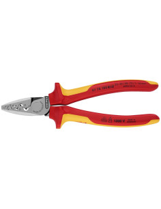 Knipex Клещи за кримпване на кабелни накрайници 0.25-16мм2, VDE 1000V жълто-червена ръкохватка 180мм, - K9778180 - Цена | LEDs4e