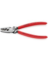 Knipex Клещи за кримпване на кабелни накрайници 0.25-16мм2, червена ръкохватка 180мм,  - K9771180 - 2