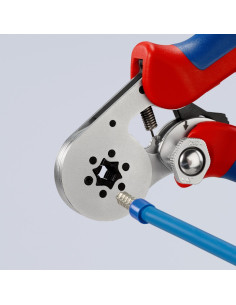 Knipex Клещи автоматични за кримпване на кабелни накрайници 0.08-10мм2 шестостен, хромирани, ръкохватка 180мм, с пружина, - K97  2