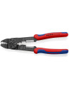 Knipex Клещи за кримпване на кабелни накрайници 0.5-2.5мм2 неизолирани, синьо-червена ръкохватка 230мм,  - K9721215B - 4