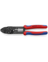 Knipex Клещи за кримпване на кабелни накрайници 0.5-2.5мм2 неизолирани, синьо-червена ръкохватка 230мм,  - K9721215B - 6