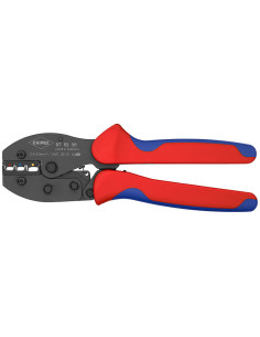 Knipex Клещи за кримпване на кабелни накрайници 0.5-6мм2 изолирани, закалени, синьо-червена ръкохватка 220мм, с пружина, - K975  2