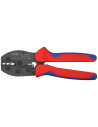 Knipex Клещи за кримпване на кабелни накрайници 0.5-6мм2 изолирани, закалени, синьо-червена ръкохватка 220мм, с пружина,  - K975 - 2
