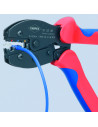 Knipex Клещи за кримпване на кабелни накрайници 0.5-6мм2 изолирани, закалени, синьо-червена ръкохватка 220мм, с пружина,  - K975 - 4
