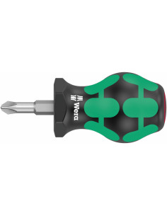 Wera Отвертка PH 2x25, зелено-черна ръкохватка, 350 Kraftform Stubby - W008851 - Цена | LEDs4economy