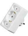COMMEL Адаптер за контакт бял 2 х ЕВРО и 1 х шуко - C49111-1 - Цена | LEDs4economy
