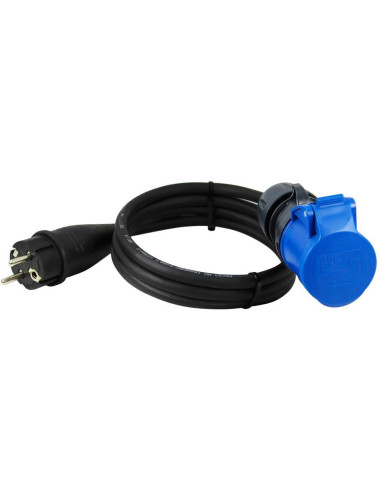 Адаптер с кабел H05RR-F 3G1,мм2 1.5м от шуко щепсел към СЕЕ 2P+T 16A подвижен контакт /стар 60486/ Commel