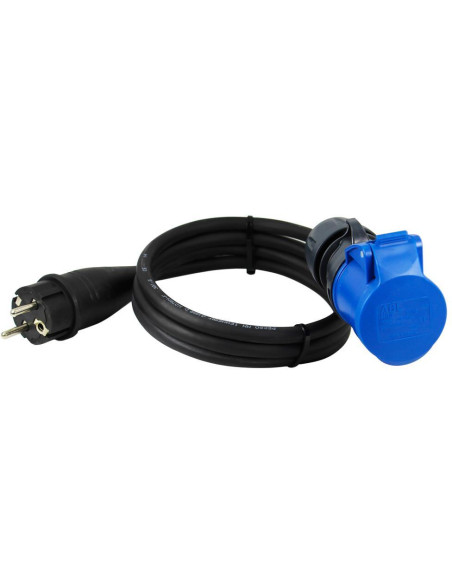 Адаптер с кабел H05RR-F 3G1,мм2 1.5м от шуко щепсел към СЕЕ 2P+T 16A подвижен контакт /стар 60486/ Commel