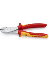 Knipex Клещи диагонални резачки усилени, хромирани, VDE 1000V жълто-червена ръкохватка 200мм,  - K7406200 - 3