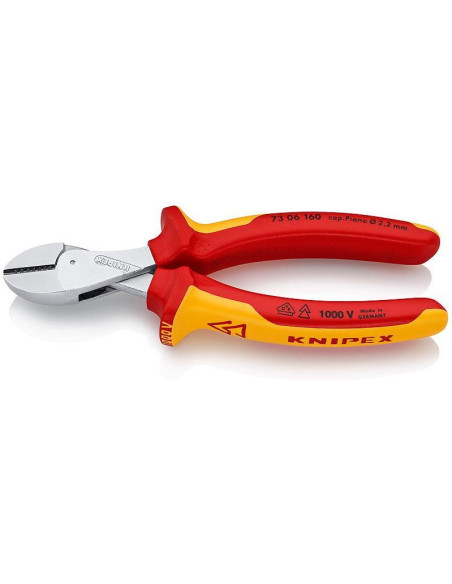 Knipex Клещи диагонални резачки усилени X-Cut, хромирани, VDE 