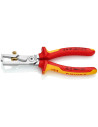 Knipex Клещи заголващи и кабелни ножици StriX, хромирани, жило Ø50мм, VDE 1000V жълто-червена ръкохватка 180мм,  - K1366180