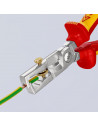 Knipex Клещи заголващи и кабелни ножици StriX, хромирани, жило Ø50мм, VDE 1000V жълто-червена ръкохватка 180мм,  - K1366180 - 4
