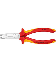 Knipex Клещи заголващи и резачки, хромирани, изолация до Ø10мм, VDE 1000V жълто-червена ръкохватка 165мм, - K1346165 - Цена | LE