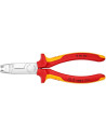 Knipex Клещи заголващи и резачки, хромирани, изолация до Ø10мм, VDE 1000V жълто-червена ръкохватка 165мм,  - K1346165 - 2