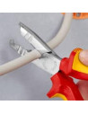 Knipex Клещи заголващи и резачки, хромирани, изолация до Ø10мм, VDE 1000V жълто-червена ръкохватка 165мм,  - K1346165 - 6