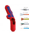 Knipex Универсален инструмент за заголване на кабели ErgoStrip, дясна ръкохватка 135мм, с фиксатор,  - K169501SB - 3