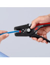 Knipex Клещи заголващи саморегулиращи PreciStrip, черно-фосфатирани, жило Ø0.08-16мм, черно-червена ръкохватка 195мм,  - K125219 - 7