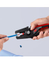 Knipex Клещи заголващи саморегулиращи PreciStrip, черно-фосфатирани, жило Ø0.08-16мм, черно-червена ръкохватка 195мм,  - K125219 - 11